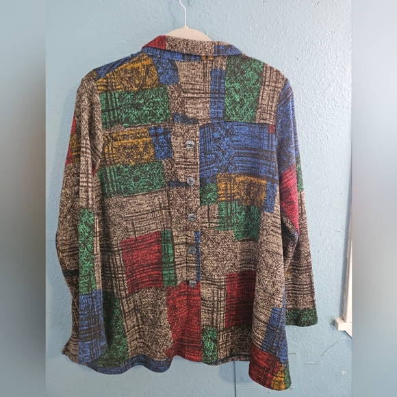 Ali Miles Colorful Patchwork Button-Up Jacket - Picture 4 of 6